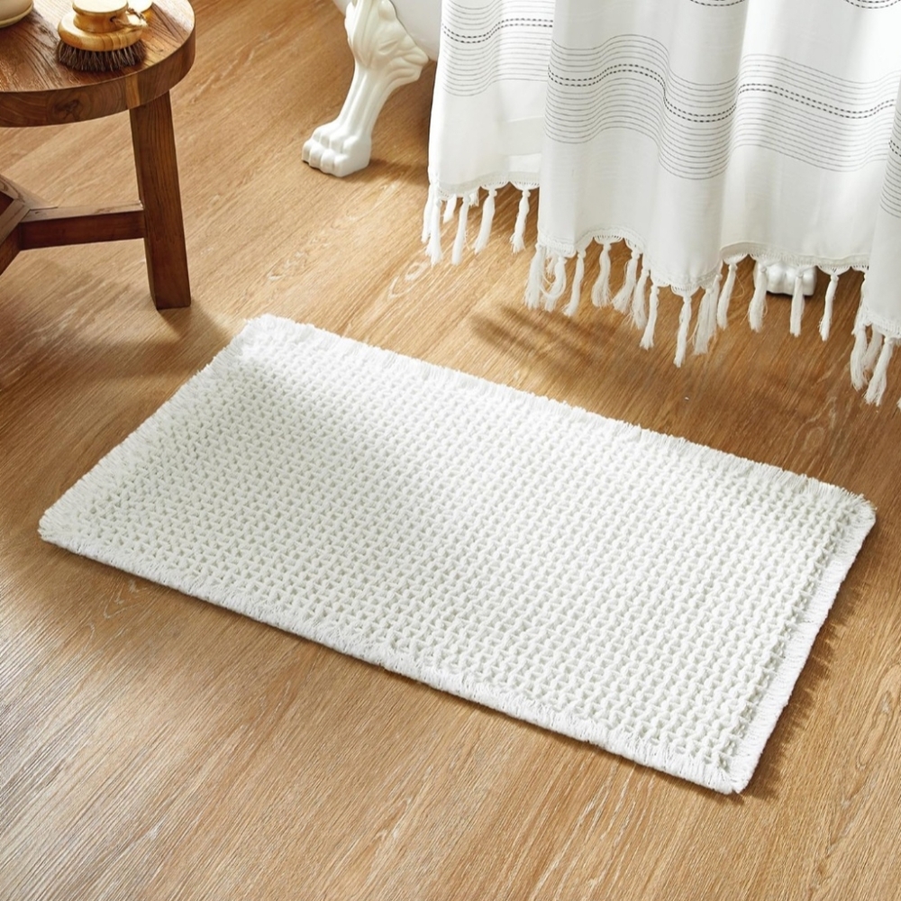 Boho Bathroom Rugs, Non Slip Waffle Bath Mat Quick Dry 30 x 20